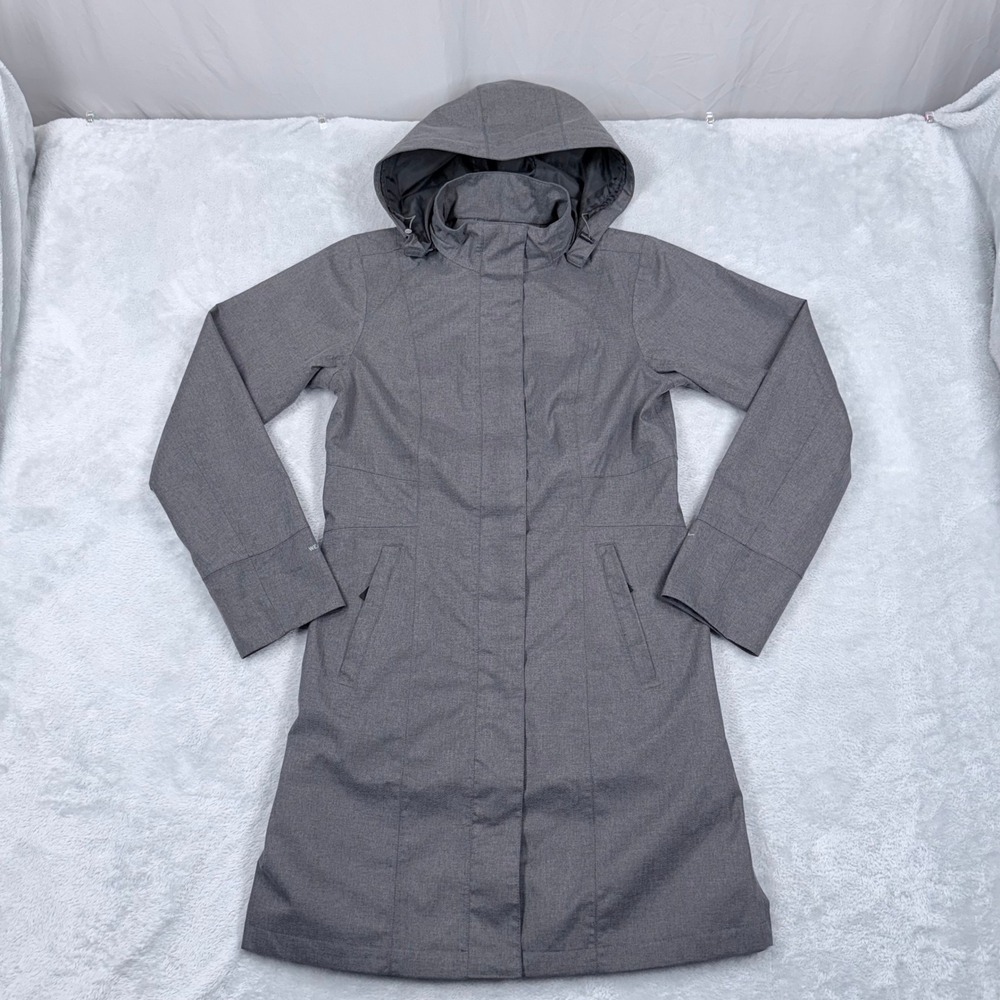 Eddie Bauer WeatherEdge Girl on the Go Trench Women XS Gray Waterproof Coat